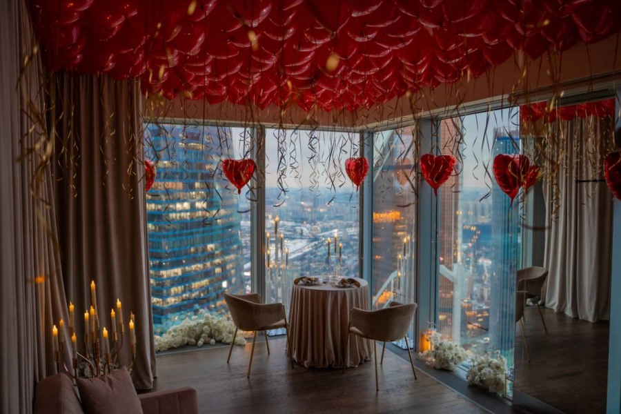 Светлый стильный лофт в небоскребе на 62 этаже с топовым видом на Москву