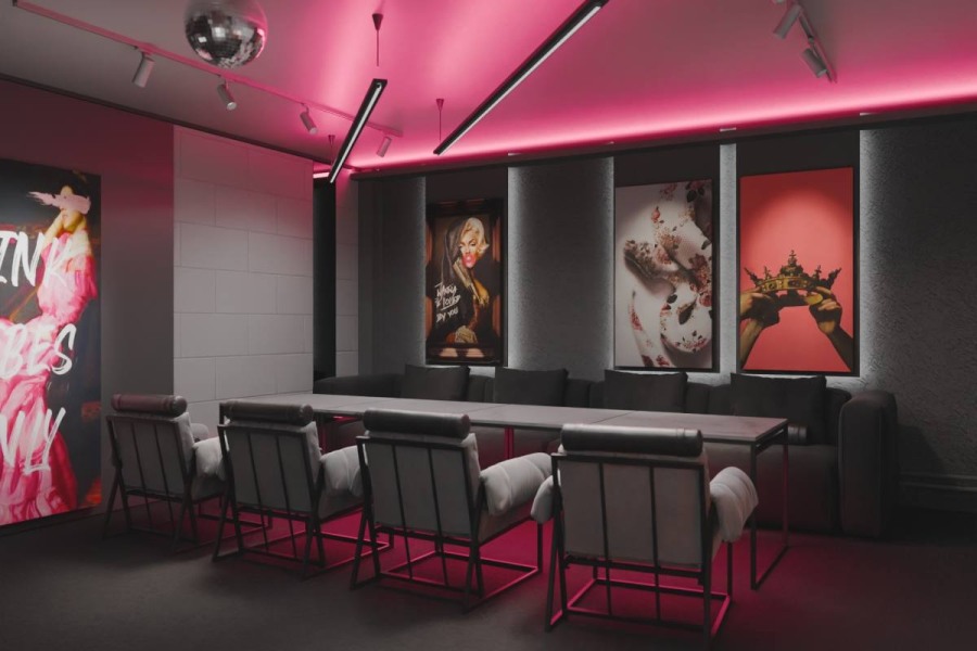 Лофт «Pink Vibe» с верандой на крыше