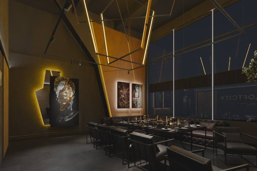 Лофт «Indastrial» с верандой на крыше