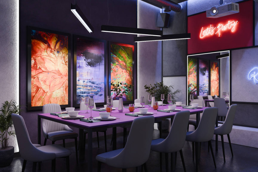 Лофт «Киберпанк» с верандой на крыше