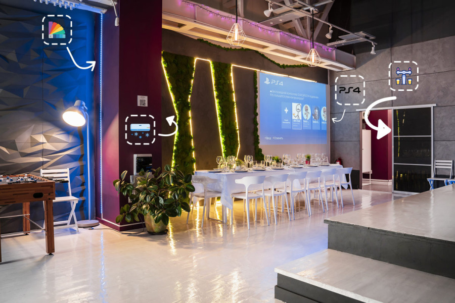 Лофт SPACE - это светлый, уютный лофт с панорамными окнами, караоке, кальянами...