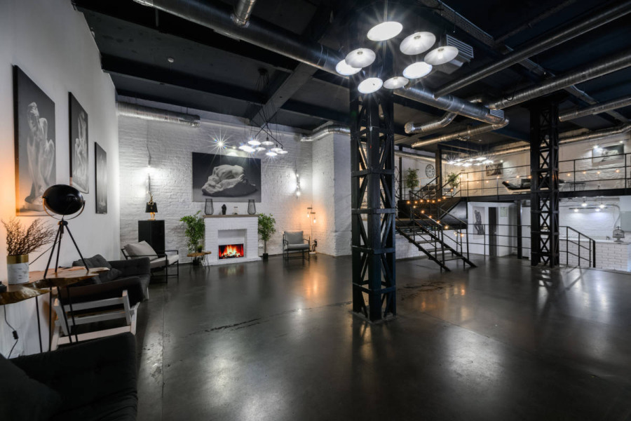 Роден - Трехуровневый лофт в стиле Industrial