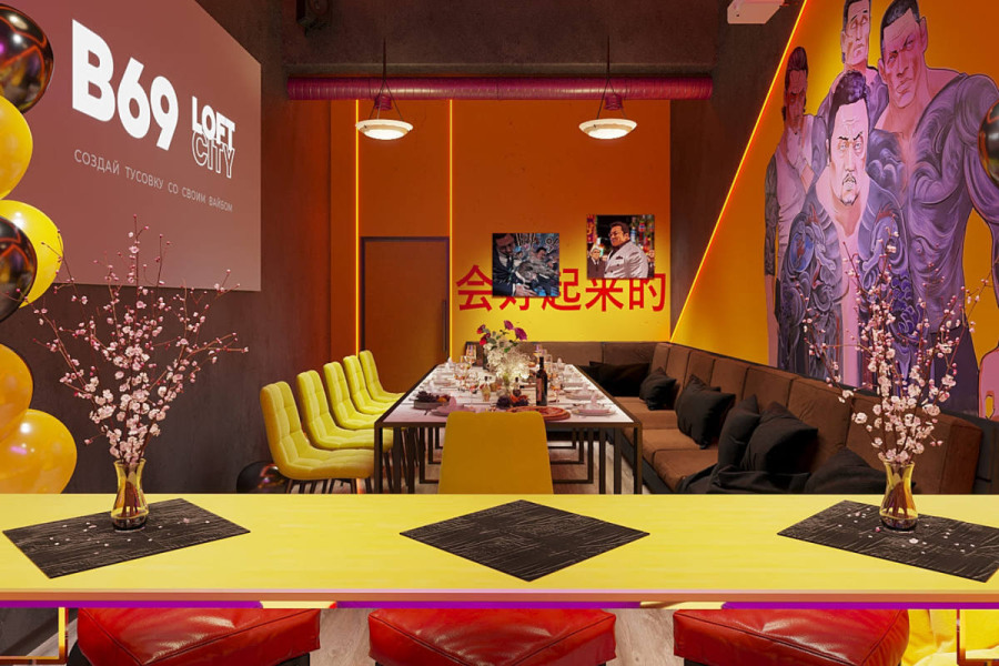 Лофт «Якудза» с верандой на крыше